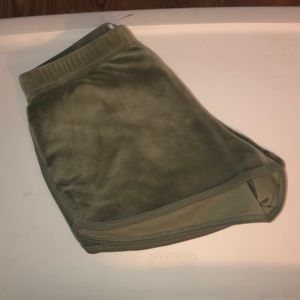 Green Hollister shorts velvet Great condition